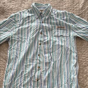 Striped Blue and White Men's Shirt